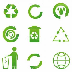 Set of recycle icon